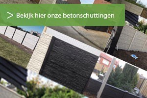 Voorbeelden van een betonschutting die Schutting Service geplaatst heeft